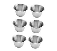 SHINEOFI 6 pièces Coupelles Inox Sauce Tasses à Condiments pour Dips Stockage Moutarde Sauces et Apéritifs Résistant Acier pour Maison et Barbecue