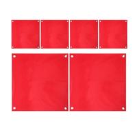 SHINEOFI 6 Pièces Drapeau de Signalisation de Sécurité pour Camion et Véhicule en Pvc Rouge Poignée Confortable et Bords Renforcés pour Travail sur Toit et Direction du Trafic