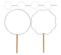 SHINEOFI 6 Pièces Fan Ribs Handheld Fan Hoops Iron Frames for DIY Crafting Weddings Stage Performances Traditional Chinese Style