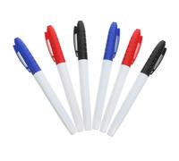 SHINEOFI 6 Pièces Feutres Effaçables à Sec, Pointe Fine, Écriture Précise | Plastique, Contrôle des Lignes Fines, Effaçage Pratique, pour Élèves et Bureaux, Calendriers ou Séances de Planification