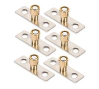 SHINEOFI 6 Pièces Heavy Duty Metal Floor Guide For Sliding Barn Doors Head Bottom Stopper For Home Cabinets Adjustable Floor Mount Swing Door Retainer