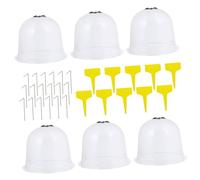 SHINEOFI 6 pièces Lot de Couvre-Plantes avec Piquets de Fixation au Sol et Étiquettes Coque Jardin Respirante Réutilisable pour Protection Contre Le Gel et Maintien de la Couleur Aléatoire