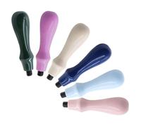 SHINEOFI 6 Pièces Manche Bois pour Tampon Cachet Vintage Poignée Confortable Compatible Têtes Filetées Universelles pour Invitations Mariage et Enveloppes