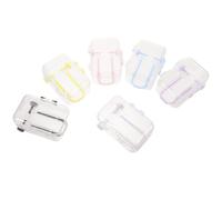 SHINEOFI 6 Pièces Mini Boîte à Bijoux en Plastique Portable et Compacte de Valise, Rangement Élégant des Faux Cils et Bijoux Lors de Fêtes ou Rassemblements Plage