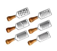 SHINEOFI 6 Pièces Mini fromage rasé coupe-fruits râpe à main Râpe en acier inoxydable Coupe-légumes Silver