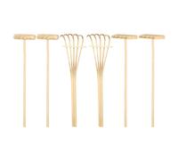 SHINEOFI 6 pièces Mini Râteaux Bambou pour Jardin Zen de Bureau Outils Miniatures pour Bac à Sable de Méditation Accessoires Japonais pour Peinture de Sable et Décoration Créative