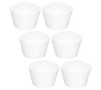 SHINEOFI 6 Pièces Modèles de Faux Gâteaux en Mousse Blanche Légers et Réutilisables pour Décoration de Gâteaux DIY et Entraînement la Pâtisserie, Moules à Cupcakes Peinturables