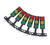 SHINEOFI 6 Pièces Module de Feu à Trois Couleurs LED 5v sur PCB | Carte Simple, Programmation Aisée, Intégration Facile, Projets Électroniques, Modèles de Lampes