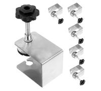 SHINEOFI 6 pièces Pinces C Acier Inoxydable pour Installation Façade Tiroir Lot de Fixation Précise et Robuste pour Menuiserie et Montage de Meubles