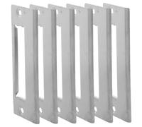 SHINEOFI 6 Pièces Plaques Gâche Universelles Acier Inoxydable Kit de Réparation Robuste pour Portes Plaques de Guidage Haute Fonctionnement et Durable Compatible Portes Coulissantes et