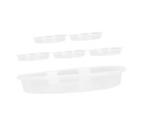 SHINEOFI 6 pièces Plateau Soucoupe Transparent pour Pot de Plante Bac Collecteur Eau Plastique Base Antidébordement pour Pots de Fleurs Intérieur et Extérieur Support Pratique pour Jardin