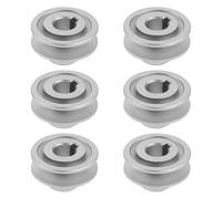 SHINEOFI 6 Pièces Poulie de Transmission pour Machine à Coudre en Alliage D'aluminium Argenté, Moteur Embrayage Silencieux pour Ateliers et Production Commerciale
