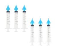 SHINEOFI 6 Pièces pour Cire D'oreille, Outil de Nettoyage des Oreilles, Abs, 10ml, Blanc, Technologie à Flux Inversé, Buse sans Bavure, pour Extraction du Cérumen, Usage à Domicile et