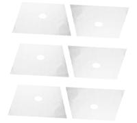 SHINEOFI 6 Pièces Protège Plaque de Cuisson Argenté pour Housse de Protection Durable pour Surface de Plaque de Cuisson Brûleurs pour Cuisine à Domicile Restaurant