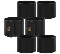 SHINEOFI 6 pièces Ronds de Serviette Cuir PU Élégants Anneaux Simples pour Décoration de Table Festive et Repas Quotidien