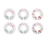 SHINEOFI 6 pièces Séparateurs de Plastique Anneaux de Division Colorés pour Penderie Disques Unisexes Légers pour Organisation Vêtements