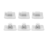 SHINEOFI 6 Pièces Support Moteur pour Canoë et Kayak en PVC Blanc, Fixation Carrée Robuste pour Bateaux de Pêche, Réduit Bruit et Vibration Lors des Aventures en Plein Air