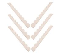 SHINEOFI 6 Pièces Wooden Wall Moulding Scalloped Edge Unfinished DIY Cabinet Trim For Home Decoration Shelf Door Frame