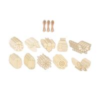 SHINEOFI 60 Ensembles Unfinished Wooden Cutouts DIY Wood Slices For Painting And Crafting Wood Chips For Creative Art Projects