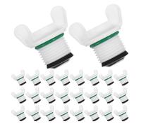 SHINEOFI 60 Pièces Bouchons d'extrémité de Tuyau fileté Tuyau arrosage Bouchons de tuyaux extérieurs de Tubes filetés de Multi-usages PP White