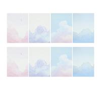 SHINEOFI 64 Pièces Papier à Lettres Nuage Élégant B5 Papier à Écrire Classique pour Notes et Lettres d'amour Fournitures D'écriture Simples et Raffinées