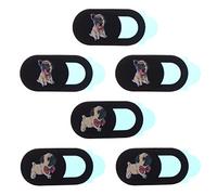 SHINEOFI 6pièces Cache-Webcam pour Téléphone ou Ordinateur Motif Chien Protection Résistante et Pratique Lot