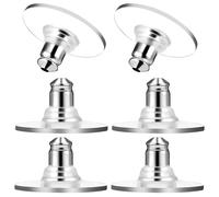 SHINEOFI 6pièces Fermoirs de Boucles Oreilles Silicone Transparent Bouchons de Sécurité Confortables et Anti-glisse Accessoires de Remplacement pour Boucles Oreilles Percées Large