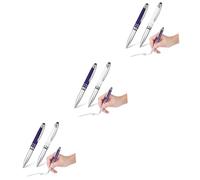 SHINEOFI 6pièces Stylet Tactile avec Lampe De Poche Stylos à Billes Multifonctionnels LED Stylus Pratique pour Écriture Et Écrans Tactiles