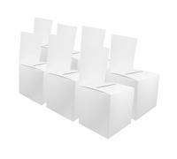 SHINEOFI 7 Pièces Boîte à Tirage Au Sort Blanche Carton Urne pour Collecte de Fonds Dons et Votes Capacité pour Événements et Suggestions