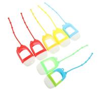 SHINEOFI 7 Pièces Housse en Silicone pour Flacon de 30ml avec Porte-clés | Parfum et Aromathérapie, S’attache aux Paquet de Sport Paquet à Main, Design Suspendu Pratique Couleur Aléatoire