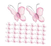 SHINEOFI 70 Pièces Décoratifs Mesh Transparent avec Strass Rose Charms pour Décoration Murale de Fête Mariage et Scrapbooking