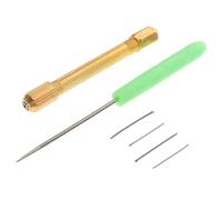 SHINEOFI 7pièces Kit Outils Implantation De Cheveux Pour Poupées Silicone Aiguilles Crochet Acier Avec Manche Cuivré Pour Extension De Perruques Diy Outils Tissage Coiffure Couleur Aléatoir