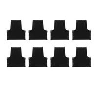 SHINEOFI 8 Pièces Base de Phare de Casque de Soudage en Plastique Noir, Accessoire pour Lampe Frontale Confortable sans Utilisation des Mains, pour Casque de Sécurité en Usage Bricolage