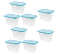 SHINEOFI 8 Pièces Boîte Absorbeur D'humidité Vide Réutilisable en Plastique avec Couvercle, Polyvalente pour Sous-sols et Placards, Contenants Déshumidificateurs Soi-même