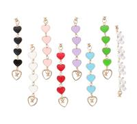 SHINEOFI 8 Pièces Chaîne de Téléphone Portable Perles Nacre Rocaille Décoration Suspendue pour Coque Accessoires Diy Multicolores Pratique pour Noël et Anniversaire