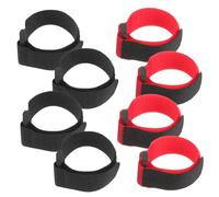 SHINEOFI 8 pièces Colliers Flexibles Anti-Bruit pour Coqs Ceintures Réglables pour Réduire Le Chant Colliers Anti-Crowing pour Volaille Rouge et Noir