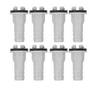 SHINEOFI 8 pièces Connecteurs Drain Conditionné Droit Adaptateurs Tuyau Vidange pour Climatiseur Fenêtre et Mini Split Aux Intempéries Installation Rapide et Compatible Multi Modèles