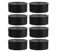 SHINEOFI 8 Pièces Embout de Poteau Noir en Plastique pour Remplacement d'arbre à Chat, Accessoire Polyvalent pour Réparation et Extension de Poteau à Griffer, Compatible DIY