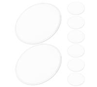 SHINEOFI 8 Pièces Éventail Pliant Rond Blanc Portable, en Plastique et | Circulation D'air Rapide, Léger et Solide, pour Fêtes D'été Rassemblements D'église