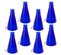 SHINEOFI 8 Pièces Mégaphone en Plastique Bleu pour Encouragement Sportif Volume Ultrapuissant, Léger et Adapté aux Garçon et Filles, pour Matchs de Football et Baseball