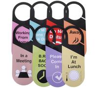 SHINEOFI 8 Pièces Office Door Hanger Signs Double-sided PVC Do Not Disturb Please Knock Away Lunch Meeting Tags For Home And Business