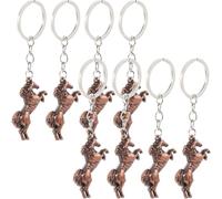SHINEOFI 8 Pièces Porte-clés Cheval en Alliage Style Western Vintage Anneau Sécurisé Robuste, Accessoire Portable pour Paquet à Main ou Paquet à Dos, pour Anniversaires et Occasions