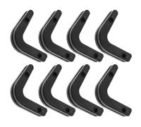 SHINEOFI 8 Pièces Support de Rack à Squats Crochet pour Disque de Musculation de L Noir, Pc, Rangement Mural Vertical pour Haltères, Accès Rapide, Gain de Place, pour Entraînements en