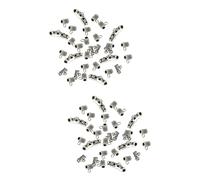 SHINEOFI 80 Pièces Lot de Perles Tibétaines Vintage Alliage Argenté Intercalaires Petits Breloques pour Création Bijoux DIY Bracelets Colliers Accessoires