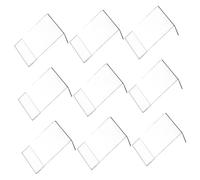 SHINEOFI 9 pièces Présentoir Acrylique Incliné Porte-affiche de Bureau pour Étiquettes Prix Support Carte Menu Transparent Lot pour Magasins Restaurants