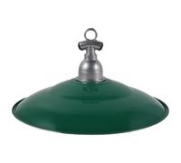 SHINEOFI Abat-jour en Métal Rétro Industriel, Couverture Lumineuse Industrielle, Vert, Rond, Émail, 30cm, pour Jardins et Extérieur, Imperméable, Installation Facile