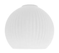 SHINEOFI Abat-jour en Verre Laiteux Rayé 150 Mm à Ouverture Plate, Globe Rond pour Luminaire Diy, Accessoire Abat-jour pour Lampe Plafonnier, Applique Murale, Éclairage Intérieur