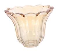 SHINEOFI Abat-Jour en Verre Soufflé Ambré 33 Petit Format 140 X 100 MM Suspendre et Lampe de Table Diffuseur de Lumière Résistant Haute Température Remplacement Abat-Jour E14 Décor