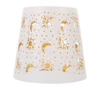 SHINEOFI Abat-jour moderne en métal avec abat-jour creux en forme de lune, style vintage, idéal pour une table de chevet ou un sol, décoration d'intérieur
