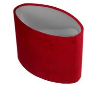 SHINEOFI Abat-jour Ovale en Velours Doublure, Rouge, E27 et E14, Trou 4cm et 2,9cm, Doux Lumière, pour Lampe de Table et Lampadaire, Style Vintage